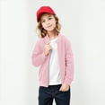 thumbnail image 2 of Godom Kids Boys Girls Long Sleeve Zip Up Cotton Sweatshirt Solid Color Sweater Jacket Coat Tops, 2 of 4