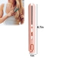 thumbnail image 2 of Gustave Mini Flat Iron Hair Straightener and Curler 2 in 1 Portable Travel Cordless Curling Iron USB Powered Small Hair Curler Wand for Women Men - Pink, 2 of 9