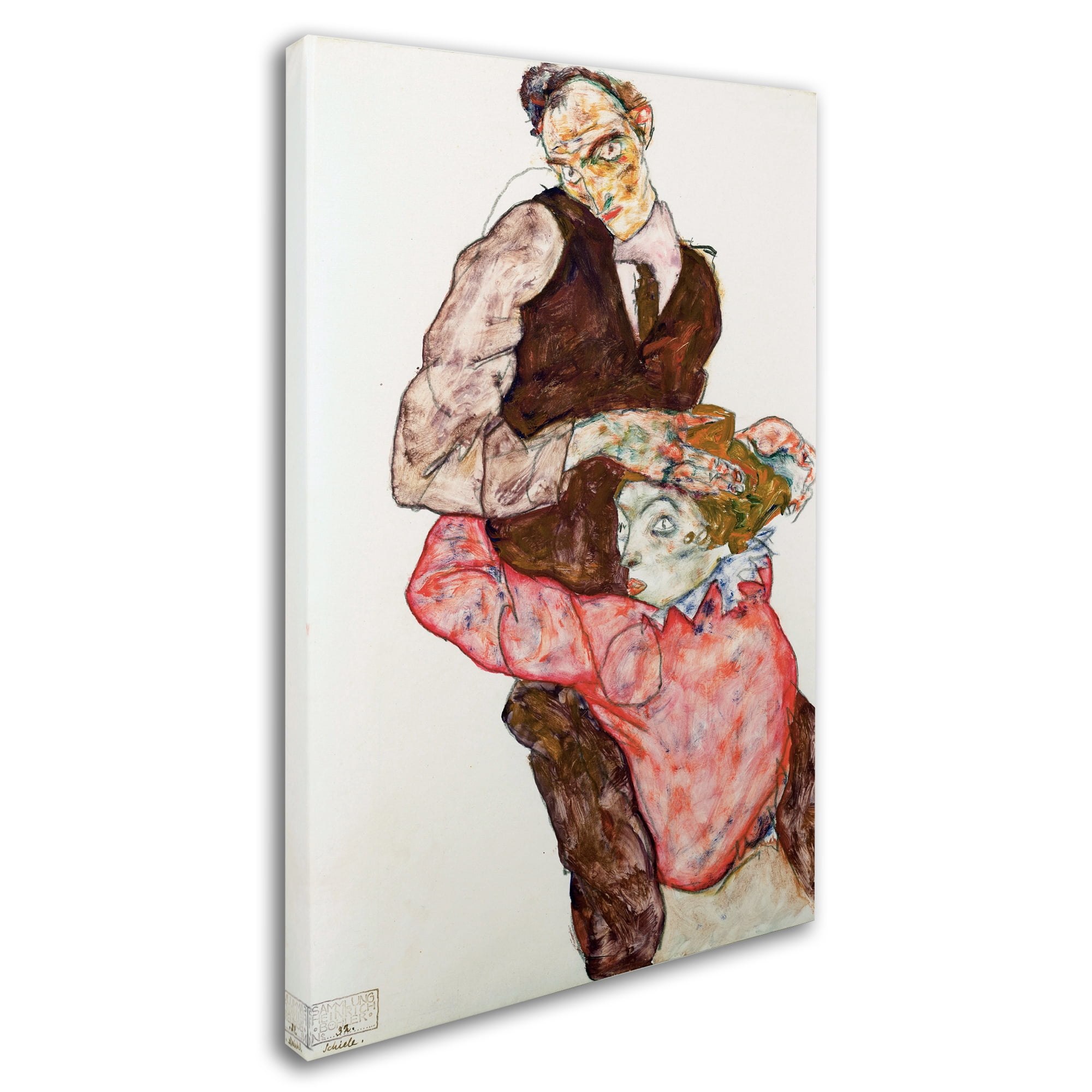 Trademark Fine Art 'Lovers' Canvas Art by Egon Schiele - Walmart.com