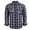 07# Blue White, variant on Coevals Club Men's Western Cowboy Long Sleeve Pearl Snap Casual Plaid Work Shirts (Black Blue #19 L)