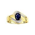 thumbnail image 1 of RYLOS Rings for Women 14K Gold Plated Silver Swirl Ring with 7X5MM Oval Gemstone &  Diamond Ring September Sapphire Jewelry Size 6, 1 of 7