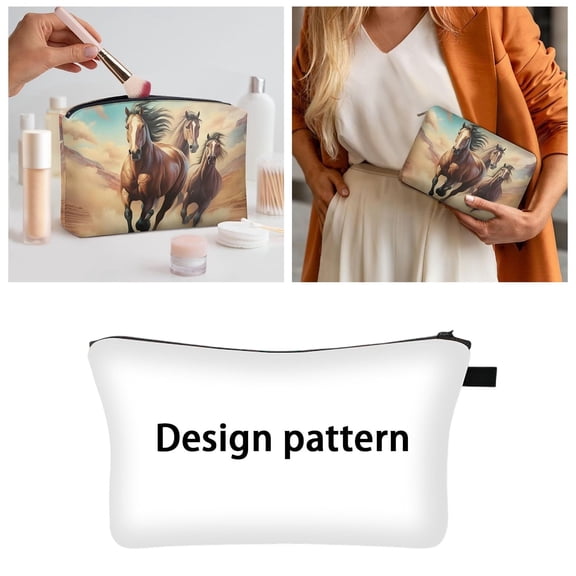 Custom Makeup Bag Cosmetic Pouch Durable Lightweight Travel Toiletry Organizer Storage Zipper Purse For Women Gym Study Daily Use