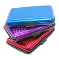 thumbnail image 4 of Queilt Red Mini RFID Aluminum Wallet Credit Cards Holder Business Card Case Metal ID Case for Men Women., 4 of 5