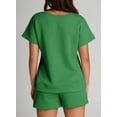 thumbnail image 6 of DOKOTOO 2 Piece Outfits for Women Lounge Sets Casual Short Sleeve Tops with Elastic Waist Shorts Matching Set, 6 of 11