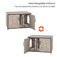 thumbnail image 4 of Unipaws  Litter Box Enclosure - Top Opening Cat Litter Box Cabinet, Large Size Fits XL Automatic Boxes, Pressed Wood & Metal Frame, Hide Odor & Waste - for Home Use, 4 of 7