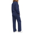 thumbnail image 5 of Zynoxe Womens Plus Size Lounge Sets Casual Solid Color Crew Neck Shirt and Wide Leg Sweatpants Sweatsuits Soft Comfy Two Piece Outfit for Daily Wear, 5 of 8
