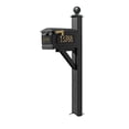 thumbnail image 4 of Westhaven System with Lewiston Mailbox, (3 Cast Plates) (No Base) Large Ball Finial in (Black), 4 of 4