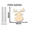 thumbnail image 2 of Unfinished Wood Cute Reindeer Head Shape - Craft - up to 46" DIY 16" / 1/2", 2 of 3