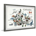 thumbnail image 2 of Marmont Hill Gray Canadian Map Framed Wall Art, 36" x 1.5", 2 of 6
