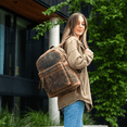 thumbnail image 4 of KomalC 15-Inch Leather Laptop Backpack for Men and Women, Rucksack Shoulder Bag for Travel and Hiking, 4 of 7