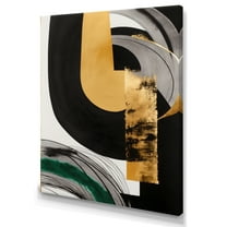 Designart Modern Green Art Deco II Canvas Wall Art