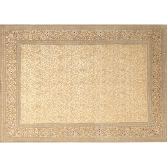 Ahgly Company Machine Washable Indoor Rectangle Contemporary Sand Brown Area Rugs, 3' x 5'