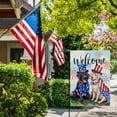 thumbnail image 6 of Welcome 4th of July Dog Patriotic Decorative Garden Flag, America USA Black Labrador Puppy Stars Stripes Yard Outside Decorations, American Summer Outdoor Small Home Decor Double Sided 12 x 18, 6 of 6