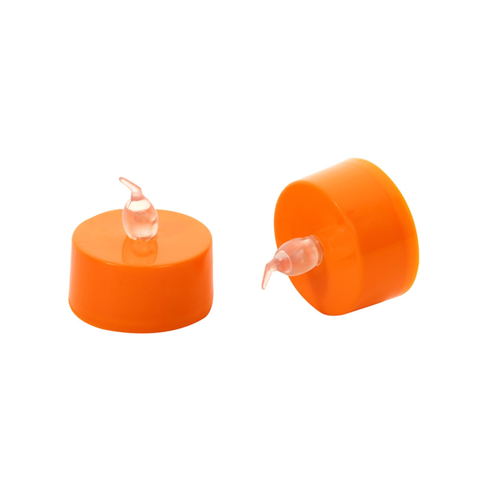 Lot De 12 Bougies Chauffe-Plat Citrouille, Lumières LED Sans Flamme Halloween Lanternes à Piles Lumière Orange Décor, [814] - Maison