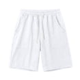 thumbnail image 4 of Men's Linen Shorts with Big Pockets Lightweight Breathable Casual Beach Vacation Shorts for Men Summer Yoga Big and Tall Size S-3XL White, 4 of 7