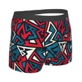 thumbnail image 3 of Balery Geometric Elements Men's Boxer Briefs, Soft and Breathable Cotton Underwear with nylon Waistband-Medium, 3 of 9