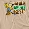 thumbnail image 2 of Garfield Father Grows Best Father's Day Unisex Adult T Shirt, Sand, 2X-Large, 2 of 5
