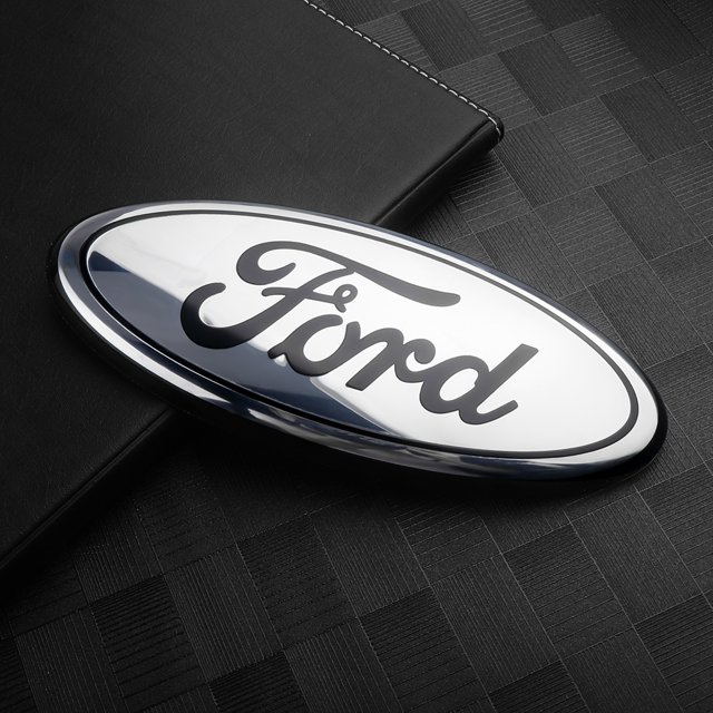 Car Front Grille Emblem Rear Trunk Lid Logo Sticker Decor For Fiesta Focus 2 Mondeo mk4 Mustang Ranger Kuga S-MAX Transit E 22.4x8.8cm