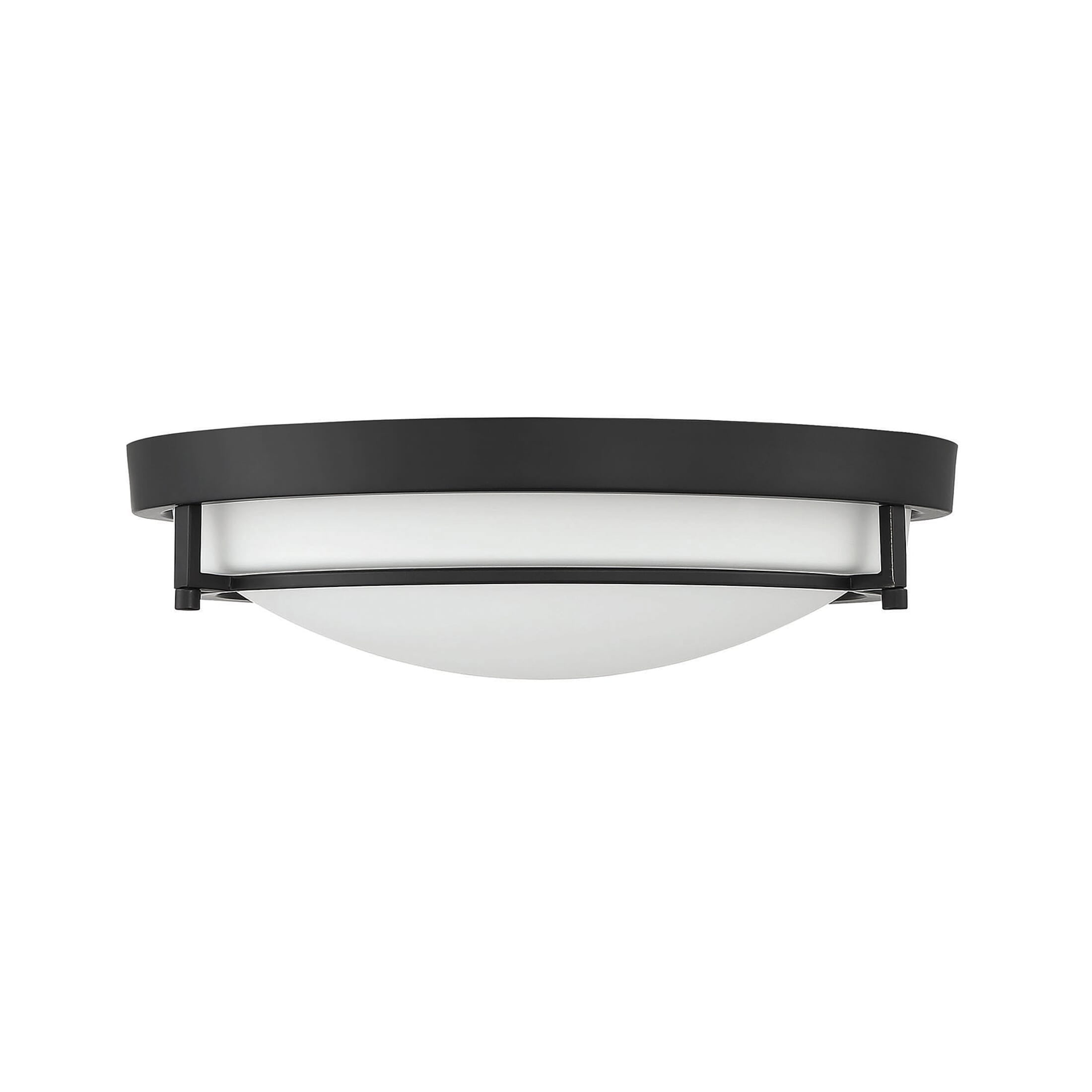 Trade Winds Felton 2-Light Flush Mount Ceiling Light in Matte Black