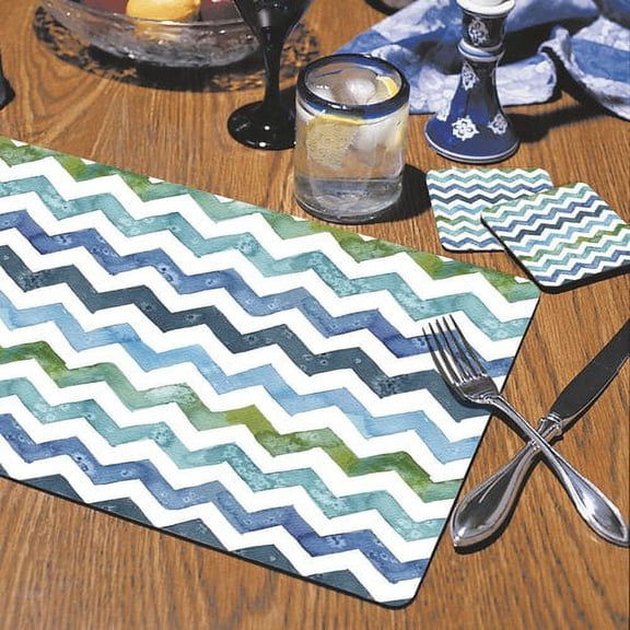 CounterArt Chevron Hardboard 17'' Placemat (Set of 2)