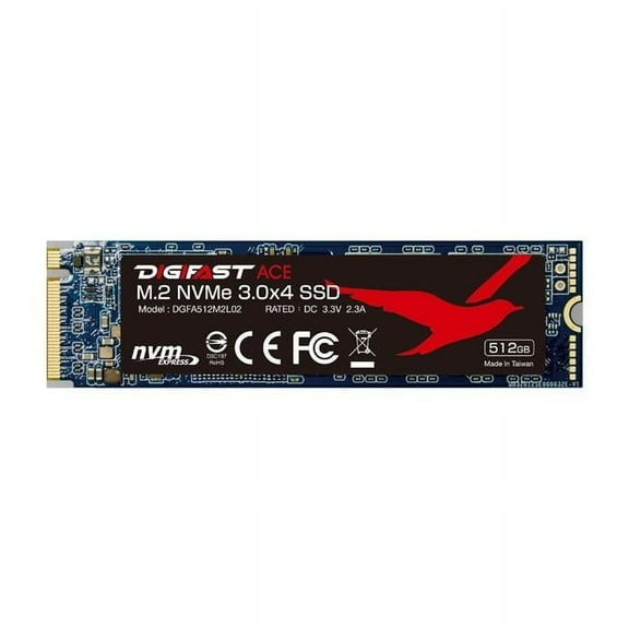 Digifast DGFA512M2L02 Ace 512 GB Gen3x4 PCIe M.2 2280 NVMe Solid State Drive