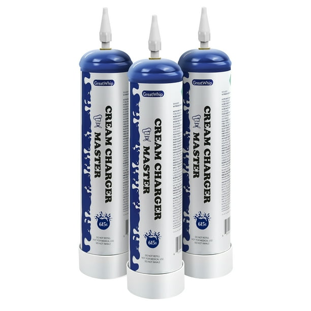 GreatWhip 615g Whipped Cream Chargers Pure N2O Nitrous Tank 0.99 Liter