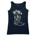 thumbnail image 5 of Country Girl Boots Women's Tank Top Vintage Cowgirl Western Floral Southern Rustic Country Style Cute Roses Rodeo, 5 of 7