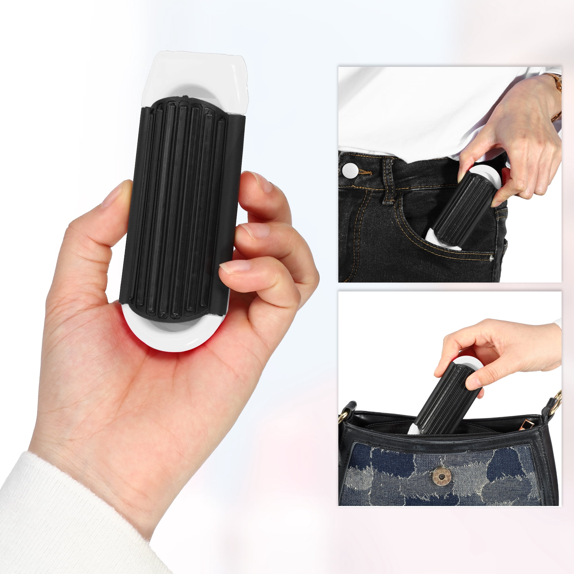Unique Bargains 1Pc Portable Foldable Mirror Comb White