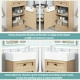 thumbnail image 5 of Rustic Bathroom Vanity with Reversible Resin Sink, Adjustable Shelf and Zinc Handles, 18.5" Wood Grain Melamine, 5 of 8