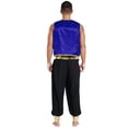 thumbnail image 2 of Aislor Men's 2pcs Arabian Prince Costume Cosplay Halloween Party Fancy Dress Up Vest with Lantern Pants Royal Blue&Black XXL, 2 of 7