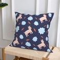 thumbnail image 6 of Throw Pillow Covers, Cartoon Funny Cute Goat Radish Soft Square Pillow Cases with Invisible Zipper for Couch Bed Sofa, Farmhouse Fall Home Decor 12"x12", 6 of 7