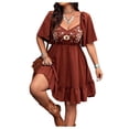 thumbnail image 1 of Vestido BEAUDRM para mujer, talla grande, bordado floral, 1 of 5