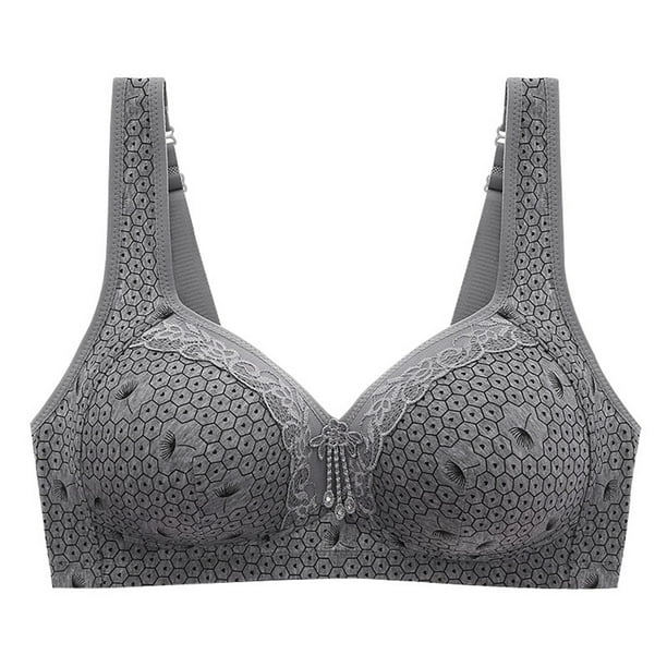 Gibobby Brasier estraple para mujer Ropa interior ajustable estilo chaleco de talla grande para mujer sujetador de encaje Gris oscuro 42 95 Walmart en linea