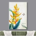 thumbnail image 2 of wall26 Canvas Print Wall Art Watercolor Effect Orange Heliconia &amp; Butterfly Floral Plants Illustrations Realism Rustic Closeup Colorful Multicolor Ultra for Living Room, Bedroom, Office - 24&quot, 2 of 5