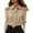 Khaki #002, variant on Women's Tie Neck Off Shoulder Blouse Elegant Long Sleeve Lapel Collar Work Shirts Dressy Casual Office Business Tops Black 2XL