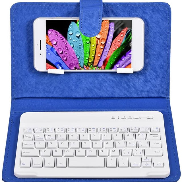 Teclado Bluetooth Inalámbrico Portátil Con Funda De Cuero Para Teléfonos Inteligentes Ios Android Y Windows De 4,5-6,8 Pulgadas Moyic EL017729-01