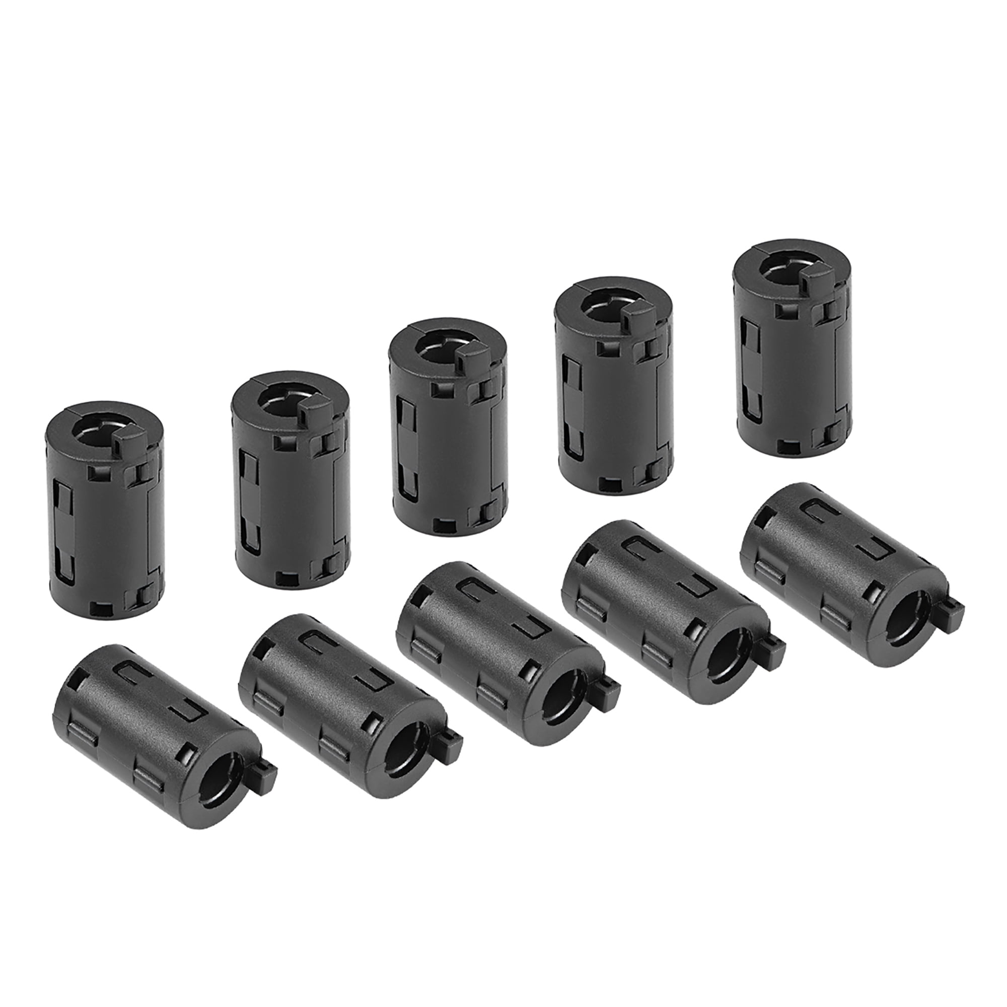 11mm Ferrite Cores Ring ClipOn RFI EMI Noise Suppression Filter Cable Clip Black 10pcs