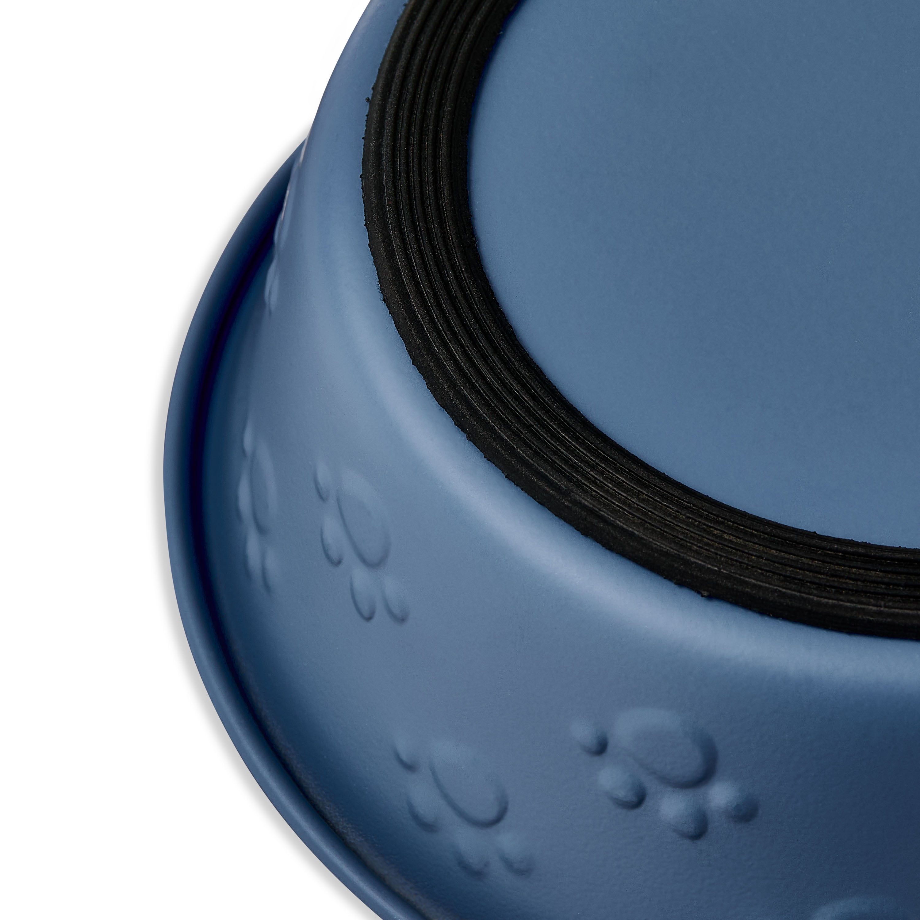 Vibrant Life Small Stainless Steel Embossed Dog Bowl, Blue Paws