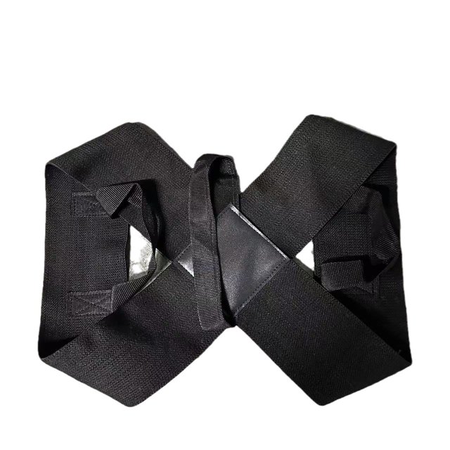 Graflsoa Adjustable Posture Corrector Belt for Back Support - Breathable, Soft & Flexible Design for Shoulder, Chest, and Spine Pain Relief - Black (Size M)