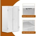thumbnail image 3 of Pouseayar 12'' Width Wooden Storage Cabinet with Double Doors, White, 3 of 7