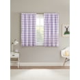 thumbnail image 5 of Your Zone Gingham Plaid Blackout Curtain Panel Pair, Set of 2, Lilac, 37" W x 54" L, 5 of 6