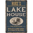 thumbnail image 1 of RUIZ'S Lake House Blue Cabin Home Decor Gift 8x12 Metal 108120038129, 1 of 1