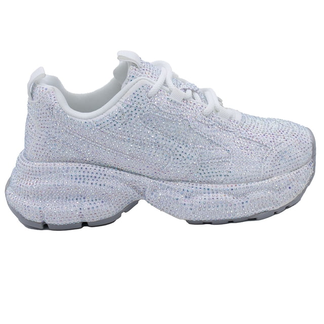Tenis Sneakers con Brillo para Mujer Berness Peyton White