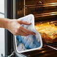 thumbnail image 3 of Blue Marble Pot Holders for Kitchen Heatproof Potholder, 4 Pack Modern Gray Golden Abstract Gradient Art Hot Pads Multipurpose Oven Pads Cloth Potholders Trivet for Cooking and Baking, 3 of 8