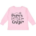 thumbnail image 3 of Inktastic Papa's Little Girl with Hearts Flower and Butterfly Girls Long Sleeve Toddler T-Shirt, 3 of 5