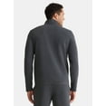 thumbnail image 3 of Athletic Works Men's and Big Men's Fusion Double Knit Quarter Zip Sweatshirt Jacket, Sizes S-3XL, 3 of 5