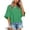 Green, variant on Women Half Sleeve Loose Fit Top Elbow Sleeve Tees for Women Mid Length Sleeve Tops for Women Bat Sleeve Top Quarter Sleeve Shirts for Women Loose Tops for Women Green L