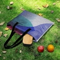 thumbnail image 6 of Color Wave Point Geometry Waterproof Picnic Blanket with Foldable Zipper, Suitable for Outdoor Use, Suitable for Travel, Camping, Beaches, Parks, Grasslands, Picnic Blanket Accessories, 6 of 8