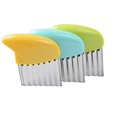 thumbnail image 3 of Wweixi 3 Pieces Stainless Steel Potato Crinkle Slicer Manual Wavy Chips Hand Chopper Kitchen Tools for Home Use, 3 of 6