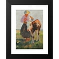 thumbnail image 2 of Demeter Koko 17x24 Black Modern Framed Museum Art Print Titled - Peasante with Calf, 2 of 5
